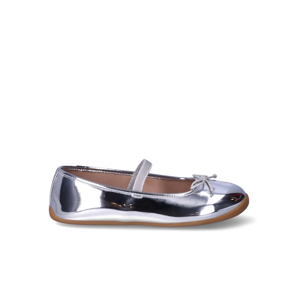 Women’s Silver Ballet Flats - Picture 4 of 8